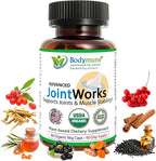 Bodymune JointWorks – Organic Joint & Muscle Support Supplement – Promotes Mobility, Flexibility & Comfort – 66 Capsules (2-Month Supply) – USDA Organic, Vegan, Gluten-Free, Non-GMO
