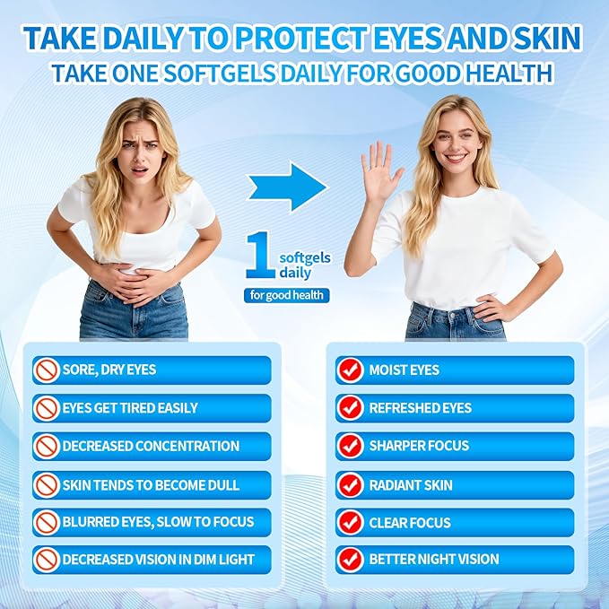14-in-1 Astaxanthin 12mg & Lutein 40mg with Zeaxanthin Supplements, 24 Month Supply, Fresh Microalgae Source, Supports Eye, Skin, Antioxidant, Joint, Circulatory Health, Non-GMO, Gluten Free, 4 Bag