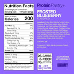 Legendary Foods 22g Protein Pastry 0g Added Sugar, Low Carb, Gluten Conscious, Keto Snack, Ideal for Glucose Management, Includes Whey Protein Isolate, 8 Pack Frosted Blueberry