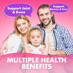 2 Pack Potassium Gummies 1000mg, Potassium Bicarbonate Supplement for Adults & Kids, Support Electrolyte Balance & Muscle Heath, Sugar-Free, Raspberry Flavor, 120 Count