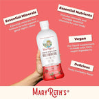 MaryRuth's Liquid Morning Multivitamin Essentials+ | Vitamin A C D E B6 B12 K2 Biotin Zinc | Mens Womens Multivitamin | Immune Support | Beauty | Sugar Free | Vitamins for Ages 1+ | Vegan | 32 Fl Oz