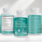 32-in-1 Liver Support with Milk Thistle Supplement – Liver Detox with Silymarin, Artichoke Extract & Beetroot Powder – Comprehensive Wellness Formula for Liver Cleanse – 1426mg (90 count) (Pack of 1)