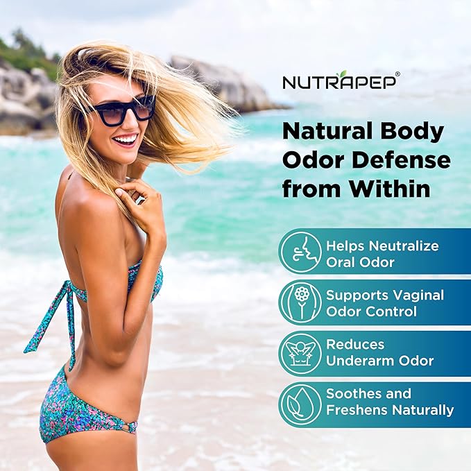 Body Deodorizing Supplement - Odor Eliminator & Internal Deodorant Pills for Fresh Breath Skin Health & Detox - Full Body Deodorizer Capsules with Chlorophyll Complex Vitamins for Women Men