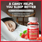 Magnesium Glycinate Gummies - Sugar Free Magnesium Potassium Supplement with Vitamin D, B6, CoQ10 for Calm Mood & Sleep Support - 120 Strawberry Chews