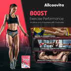 Allcoovita Creatine Monohydrate Gummies 5g for Men & Women. Boost Focus,Strength, and Endurance, Anti-Melting Formula, Vegan, Gluten-Free, Non-GMO,(Peach 120 ct)