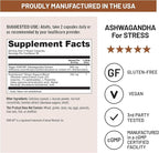 NatureWise Ashwagandha for Stress - With KSM-66 Extract, GABA, L-Theanine, Rhodiola Rosea - Herbal Mood & Sleep Support - Vegan, Non-GMO, Gluten-Free - 60 Capsules[1-Month Supply]