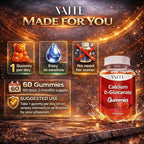 Calcium D-Glucarate Gummies 1000mg - CDG Cleanse Supplement for Men and Women, Hormone Metabolism Balance & Menopause Supports, Non-GMO, Vegan, Gluten Free, Soy Free Supplements, 60 Gummy Chewables