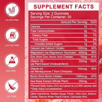 Calcium Citrate 1200mg Gummies with Vitamin D3 K2 - Chewable Calcium Magnesium Zinc d3 Supplement with Sea Moss Extract for Bone, Teeth, Immune Support for Women & Men, White Peach Flavor - 60 Gummies