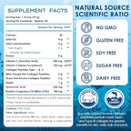 NATURE TARGET Marine Collagen Powder for Women - Multi Collagen Peptides with Hyaluronic Acid & Vitamin C for Hair, Skin, Nails & Joints - Wild-Caught Fish & Grass-Fed Bovine, 50 Servings