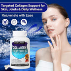 Multi Collagen Peptides Pills 1800mg, Type I, II, III, V, X - Hydrolyzed Premium Collagen Complex Supports Skin, Joints, Hair & Nails, Hydrolyzed Protein for Women Men, 90 Capsules
