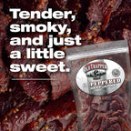 Old Trapper Beef Jerky, Peppered 8 Ounce Pack, Spicy Meat Snacks for Lunches or Between Meals, 11 Grams of Protein, Zero Grams of Fat, and 70 Calories per Serving (Pack of 2)