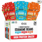 The Only Bean Crunchy Roasted Edamame - Healthy Snacks for Adults and Kids (Variety Pack), Low Carb Keto Snack Food, Vegan Gluten Free High Protein Snacks (11g), Office Snack, 0.9oz 24 pack