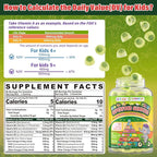 NEVISS Kids 4+ & Teens Super Greens 40-in-1 Gummies w/Multivitamin, Omega3 Iron, D3K2, Picky Eater Organic Super Fruits Veggies Superfood Gummy, Mushroom, Lutein | Immune Bone Brain Energy, Sugar Free