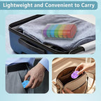 Serfeymi Weekly Pill Organizer 2 Times a Day Travel Medicine Pill Organizer AM PM Pill Box 7 Day with Protection Pill Case Daily Medication Organizer For Vitamins, Fish Oil-Black Case+Rainbow Pill box
