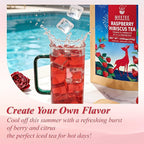 WT WEETEE Raspberry Hibiscus Herbal Tea Bags 100 Count, Hibiscus, Lemongrass & Rosehip Blend with Natural Raspberry Flavor, Caffeine Free, Hot or Iced Tea