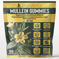 Mullein Gummies, 8-in-1 Natural Herbal Blend, Pineapple Flavor, 60 Count, Respiratory Support Supplement with Elderberry, Vitamin C, Ginger Root