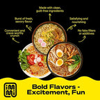 immi Variety Pack Ramen – Spicy “Beef,” Black Garlic “Chicken” & Tom Yum “Shrimp” – Vegan, High Protein Ramen Noodles – Low Carb, Zero Sugar – Healthy Keto-Friendly Ramen Bowls, 6-Pack