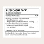 THORNE - Metabolic Health - Bergamot & Curcumin Phytosome Supplement to Aid Weight Management - Supports Healthy Fat Metabolism to Promote a Healthy Liver* - Third-Party Certified - 120 Capsules