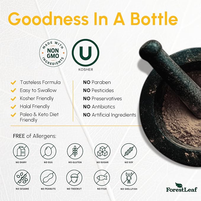 ForestLeaf Vitamin D3 50,000 IU | VIT D - Kosher VIT D3 Vitamin D Supplement for Women and Men | Bone Health, Teeth, Immune Support | Weekly Dose, 2-Year Supply, 120 Caps