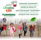 Lifeable Turmeric Curcumin and Ginger for Kids – with Black Pepper Extract – Great Tasting Natural Flavor Gummy Supplement – Gluten Free Vegetarian Chewable – 90 Gummies