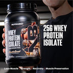 NutraBio 100% Whey Protein Isolate Protein Powder, 25g Protein with Complete Amino Acid Profile, Non-GMO, Soy & Gluten Free, Low Carb, Low Calorie Whey Protein Powder, Chocolate Coconut, 2 Lbs