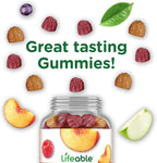 Magnesium Citrate Gummies | 250mg Elemental Magnesium from 2,130mg Magnesium Citrate | Great Tasting Magnesium Supplement | Stress Relief Support for Adults | 90 Magnesium Gummies | Lifeable