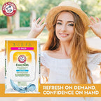 Arm and Hammer Face and Body Wipes for Adults - Deodorant Towelettes 30 Sheets for Women - Shower Wipes for Traveling, Camping, Gym, and Bathing - Alcohol-Free Face Sheets (Clear Water)