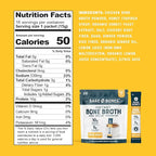 Bare Bones Lemon Ginger Bone Broth Instant Powdered Mix Packets | 5g Collagen | 10g Protein | Keto & Paleo Friendly | No Artificial Flavors | Rich Savory on-the-go 16 Pack