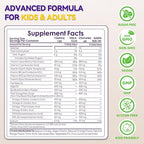 Omega 3 Gummies for Kids & Teens - Sugar Free Omega DHA & EPA Supplement Gummy for Children Brain and Immunity - No Fish Burps, Vegan - 120 Gummies