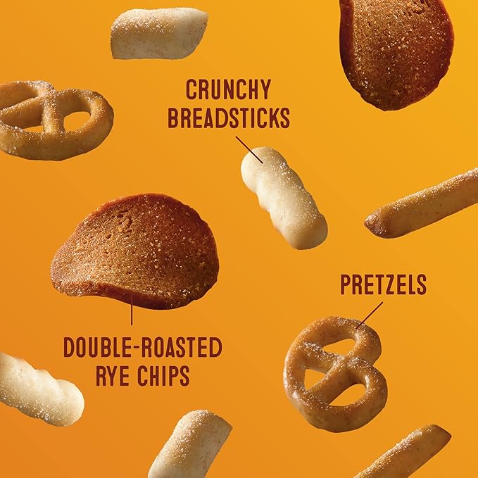 Gardetto's Original Recipe Snack Mix, Crunchy Breadsticks, Pretzels & Roasted Rye Chips, Kosher Snacks Multipack Single Serve Bags Individually Wrapped Party & Family Pack-17.5oz Bulk Box (Pack of 20)