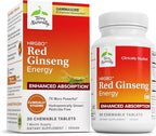 Terry Naturally HRG80 Red Ginseng Energy - Support Healthy Energy & Focus - Herbal Supplement with Korean Red Ginseng Root Powder - Vegan Tablets to Aid Healthy Endurance - 30 Chewable Tablets