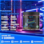 zipvit Creatine Monohydrate Gummies (5g) – Pre-Workout Energy & Muscle Growth Support for Men & Women | Blueberry Electrolyte Gummies (135 Count)