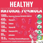 Magnesium Glycinate Gummies 2500mg - Sugar Free Magnesium Potassium Supplement with Vitamin D, B6, CoQ10 for Calm Mood & Sleep Support - 90 Watermelon Gummies
