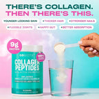 GOBIOTIX Collagen Powder Supplement with Probiotics - Hydrolyzed Protein Collagen Powder for Women - Hair Skin and Nails, Joint and Digestive Health - Collagen Peptides Type I and III - 30 Servings