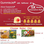 Sugar Free CoQ10 Gummies 200mg/400mg, w/ Methyl B12 1000mcg, B6, Rhodiola Rosea & Panax Ginseng, Ultra Absorption CoQ10 Supplement for Energy, Hear-t Health, Antioxidant & Brain Support,60-Day Supply