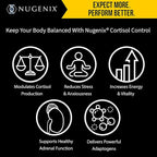 Nugenix Cortisol Control - Cortisol Reducer and Adrenal Support Manager Supplement for Men, 60 Capsules
