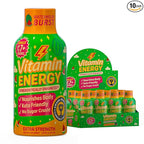 Vitamin Energy Immune+ Extra Strength Energy Shot Watermelon Burst 10 Pack, 260mg Natural Caffeine, B-Vitamins, Citicoline, Green Tea, Immunity & Focus Support, Zero Sugar, Gluten-Free 1.93 fl oz