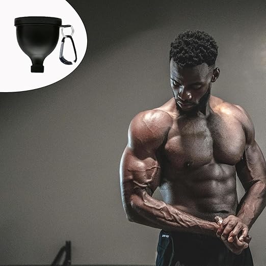 2 Pack Premium Protein Powder Containers - Portable Pre Workout and Protein Funnels for Filling Water Bottles, Shaker Bottles w/Protein Powder,with Sturdy Carabiners