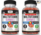 Kaya Naturals Adult Multi Vitamin Gummy, Biotin, Vitamin A, B-12, C & E, Including Zinc, Folic Acid, Strawberry Flavor - Gluten-Free Multivitamins Sweet Adult Gummies (Pack of 2)