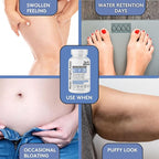 Youth & Tonic Water Weight Away – Herbal Diuretics for Water Retention & Bloating Support – with Potassium & Vitamin B6 for Fluid Balance – 60 Pills for Belly Bloat, Leg & Feet Swelling Support