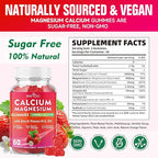 Calcium Gummies 1000mg with Vitamin D3 K2 & B Complex, Potassium, Calcium Magnesium Zinc Gummies for Bone, Muscle, Mood and Immunity - Vegan, Non-GMO, Strawberry Flavor 120 Count