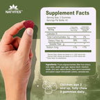 Prebiotic Kids Fiber Gummies, for Children Ages 2 & Up - Sugar Free Vegetarian Gelatin Free Non-GMO, Kids Fiber Supplements for Digestive Health (120 Count)
