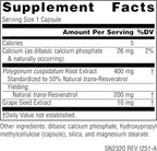 Source Naturals Resveratrol, for Heart and Healthy Aging* - 200 mg- 60 Vegan Capsules