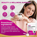 Multi Collagen Peptides Powder | Types I, II, III, V, X | 16 Oz (41 Servings) Hydrolyzed Collagen Peptides | Supports Healthy Skin, Joints, Hair, and Nails | Unflavored & Dissolves Easily