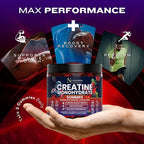 Pre-Workout Gummies – 120-Count Creatine Monohydrate Gummies for Men and Women – Pre-Workout Supplement with BCCA, L-Carnitine, Taurine for Muscle Growth, Energy, Performance – Berry Flavor
