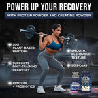 Vega Creatine Monohydrate Powder 17.6oz (100 Servings) & Vega Sport Protein & Recovery Vanilla Protein Powder 1.8lbs - Plant-Based Protein and Muscle Support