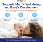 OmegaVia Prenatal DHA 600mg | Fish-Free Omega-3 Supplement | Supports Baby’s Brain, Eye & Nervous System Development | Safe for Pregnancy & Lactation | 30 Easy-to-Swallow Softgels