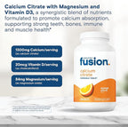 Bariatric Fusion Calcium Citrate Chewable Tablet | Orange Citrus Flavored | Chewable Calcium Citrate | Bone Health Support* | Gluten, Dairy and Soy Free | Non-GMO | 124 Count