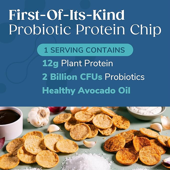 Wonderslim Protein Chips with Probiotics, Variety Pack | 12g Plant Protein, 170 Cal | High Protein Chips, Vegan, Gluten Free, Non-GMO | Made with Avocado Oil, No Seed Oils | 12 Pack