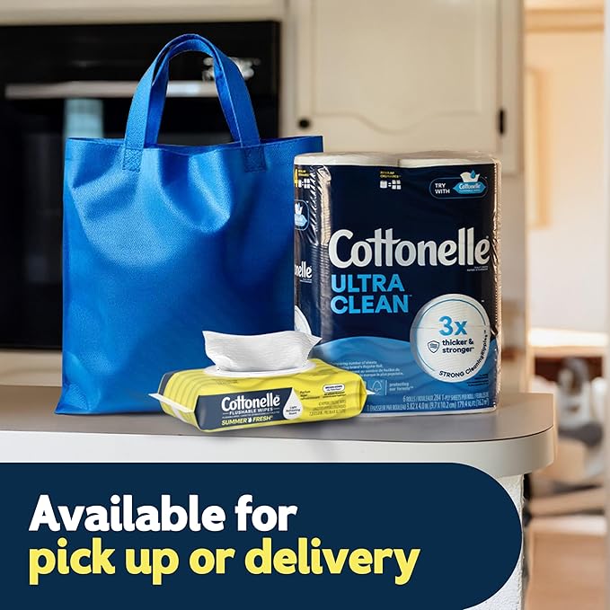 Cottonelle Summer Fresh Scented Flushable Wipes, 8 Flip-Top Packs, 42 Wet Wipes per Pack